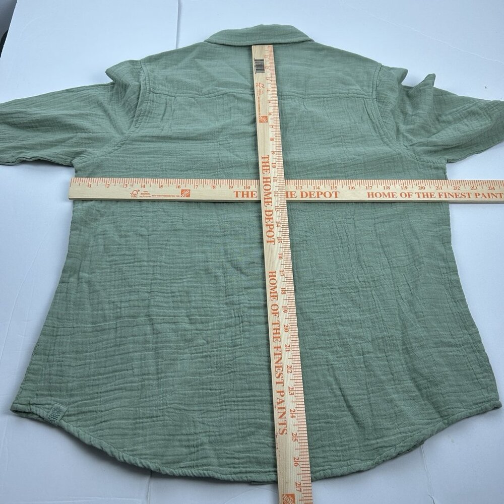 Tommy Bahama Shirt Womens M Green Island Gauze Long Sleeve Shirt Iceberg Green - Picture 7 of 10